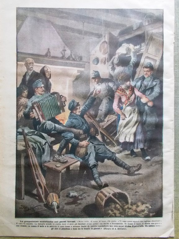 La Domenica del Corriere 17 Marzo 1918 WW1 Turano De …