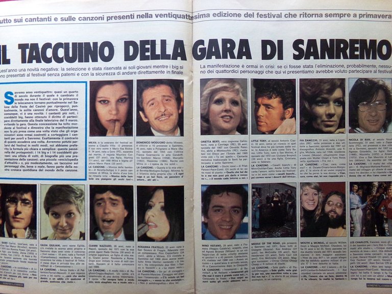 La Domenica del Corriere 17 Marzo 1974 Sanremo Beatles Scapoli …