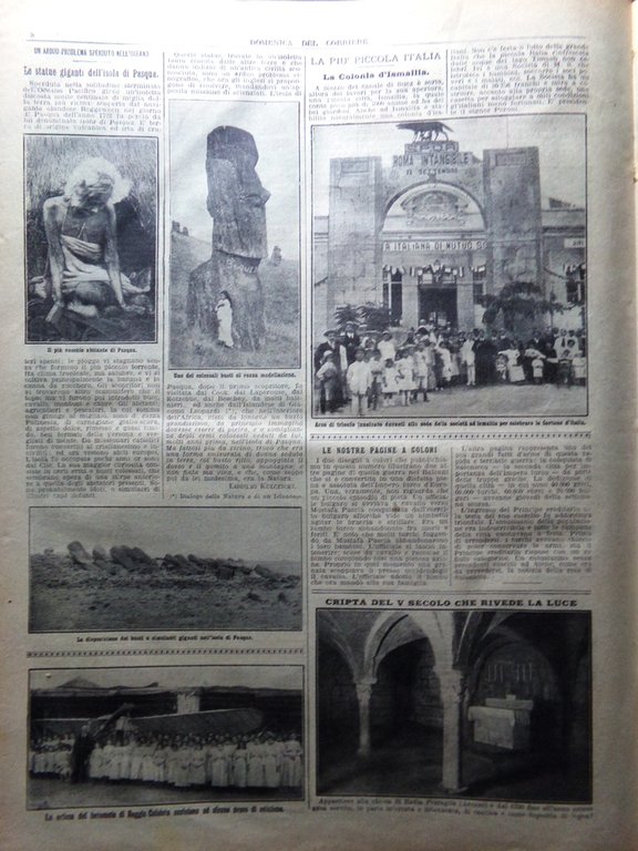 La Domenica del Corriere 17 Novembre 1912 Arenzano Isola Pasqua …