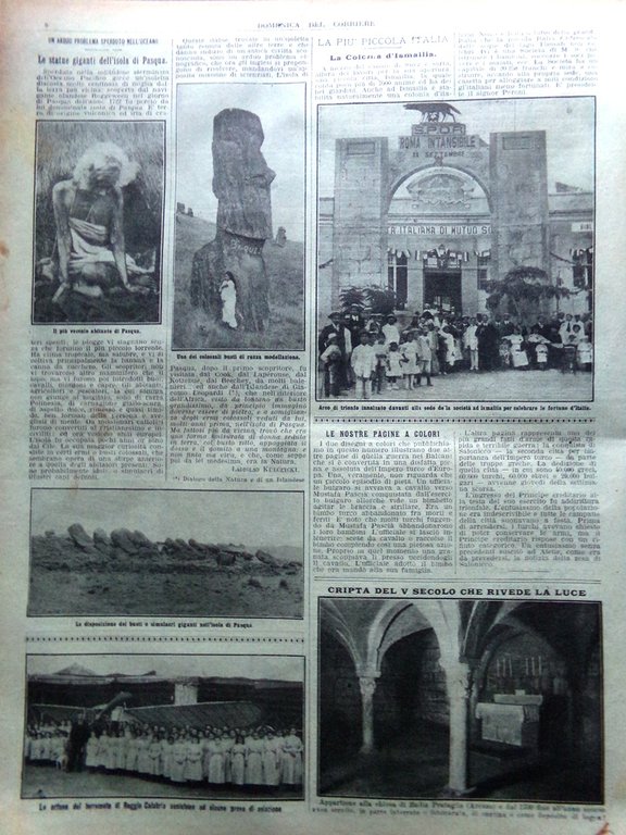 La Domenica del Corriere 17 Novembre 1912 Arenzano Isola Pasqua …