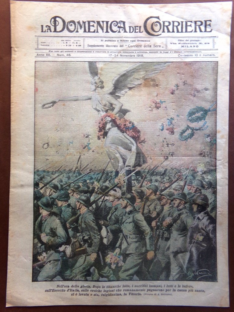 La Domenica del Corriere 17 Novembre 1918 WW1 Vittoria Esercito …