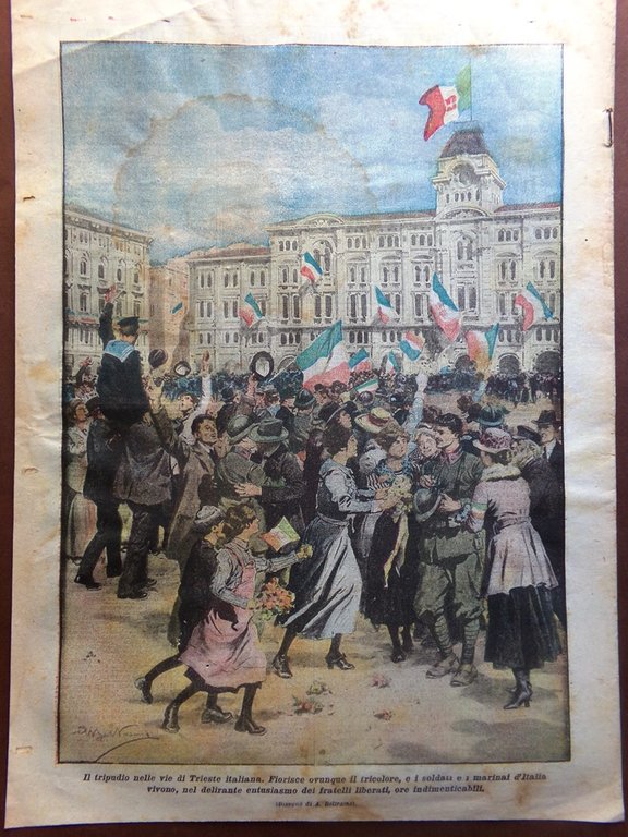 La Domenica del Corriere 17 Novembre 1918 WW1 Vittoria Esercito …