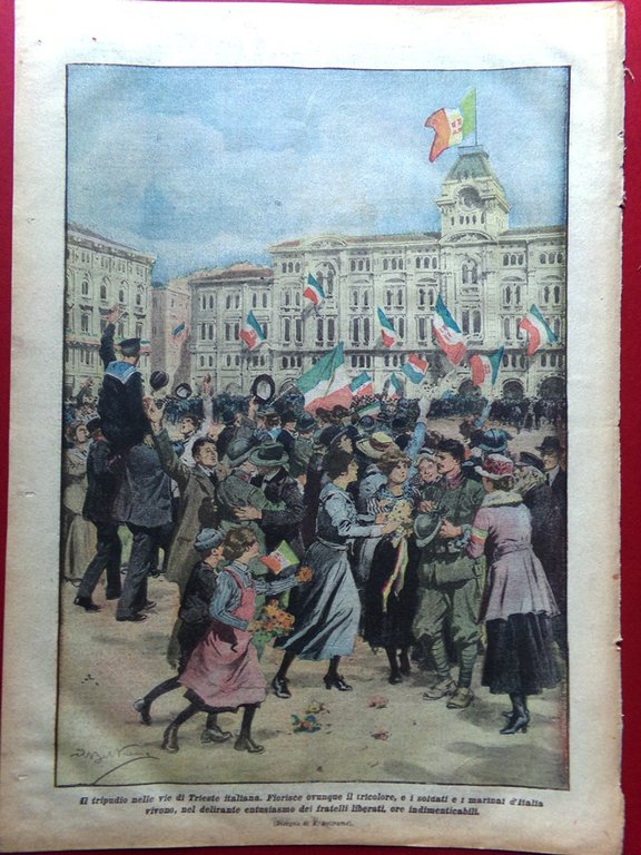 La Domenica del Corriere 17 Novembre 1918 WW1 Vittoria Esercito …