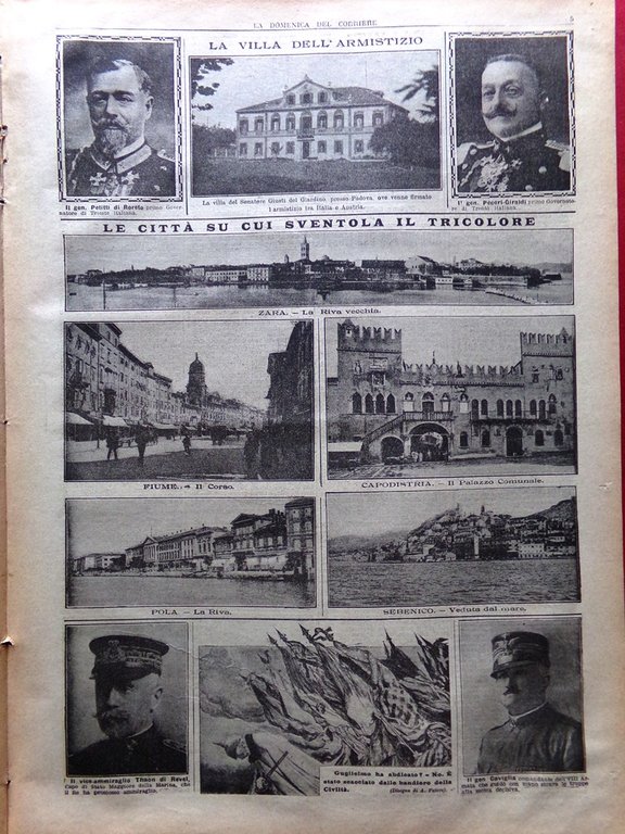 La Domenica del Corriere 17 Novembre 1918 WW1 Vittoria Esercito …