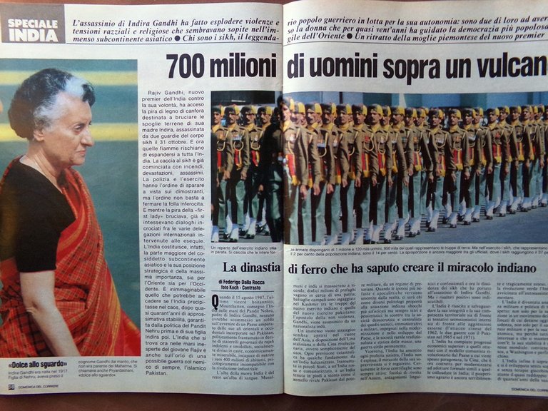 La Domenica del Corriere 17 Novembre 1984 Reagan Indira Gandhi …