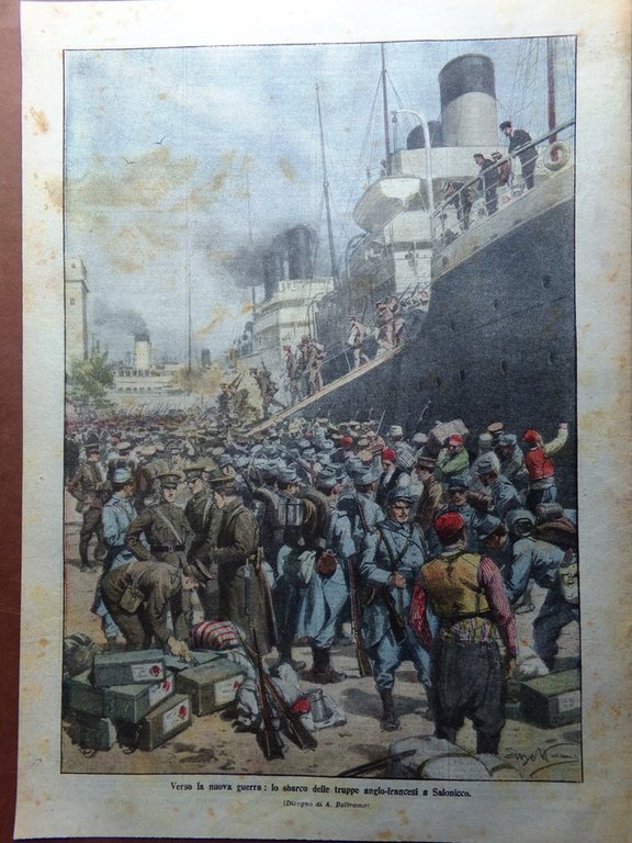 La Domenica del Corriere 17 Ottobre 1915 WW1 Bulgaria Lavarone …