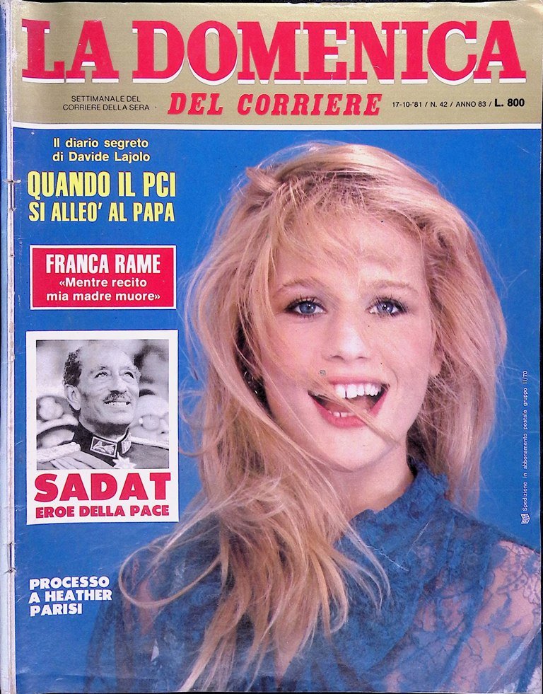 La Domenica del Corriere 17 Ottobre 1981 Assassinio Anwar El-Sadat …