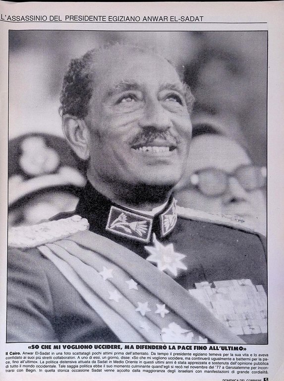 La Domenica del Corriere 17 Ottobre 1981 Assassinio Anwar El-Sadat …