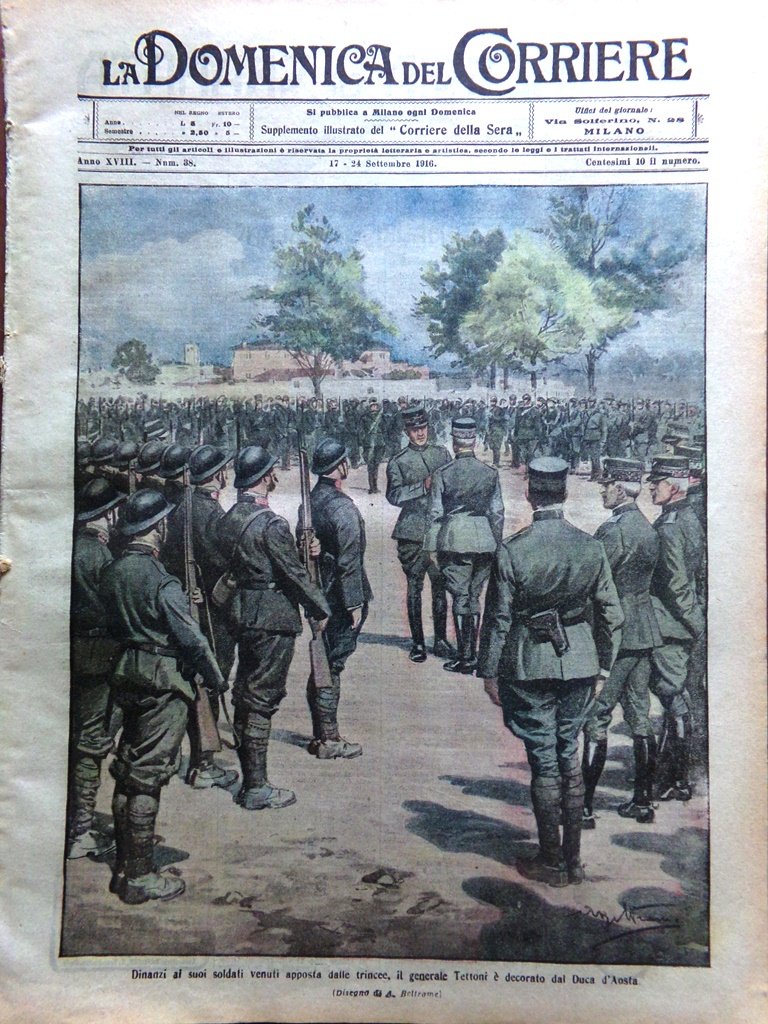 La Domenica del Corriere 17 Settembre 1916 WW1 Gorizia Monfalcone …
