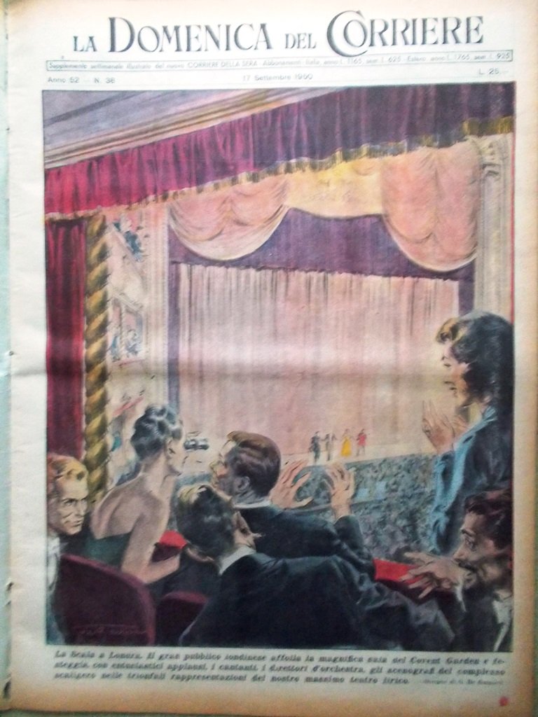 La Domenica del Corriere 17 Settembre 1950 Sciftà Louis Pubblicità …