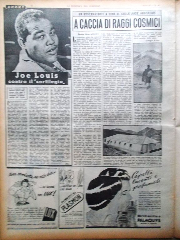 La Domenica del Corriere 17 Settembre 1950 Sciftà Louis Pubblicità …