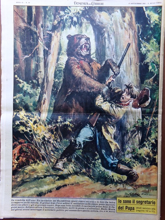 La Domenica del Corriere 17 Settembre 1961 Tortora Papa Baker …