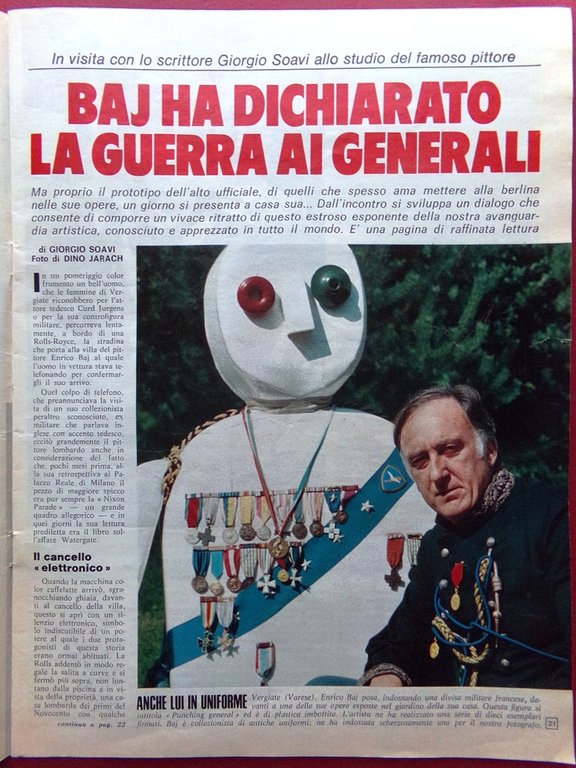 La Domenica del Corriere 18 Agosto 1977 Enrico Baj Castelli … | Immagine Gallery 3