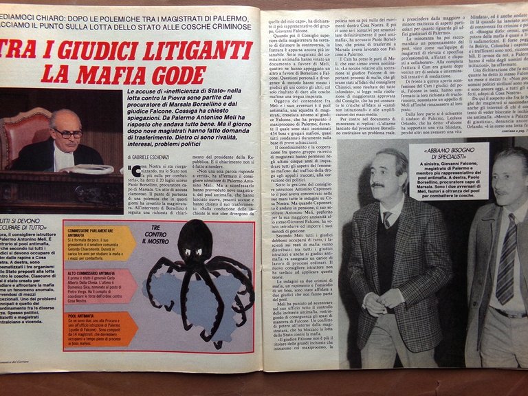 La Domenica del Corriere 18 Agosto 1988 Falcone Borsellino Montand …