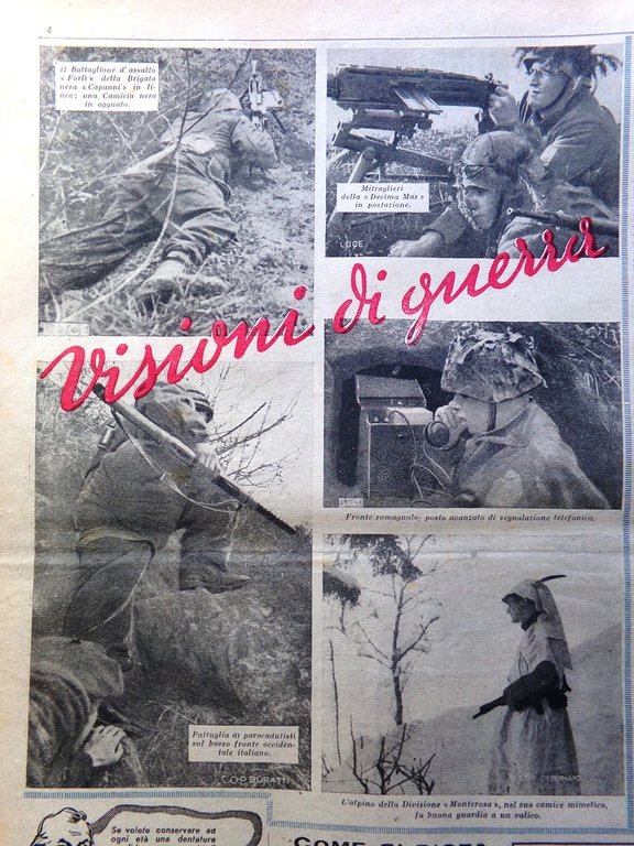 La Domenica del Corriere 18 Febbraio 1945 WW2 Mar Baltico …