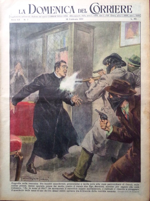 La Domenica del Corriere 18 Febbraio 1951 Stanwyck Taylor Villi … | Immagine Gallery 1