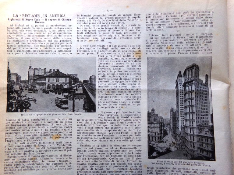 La Domenica del Corriere 18 Gennaio 1903 Reclame America Greenwich …