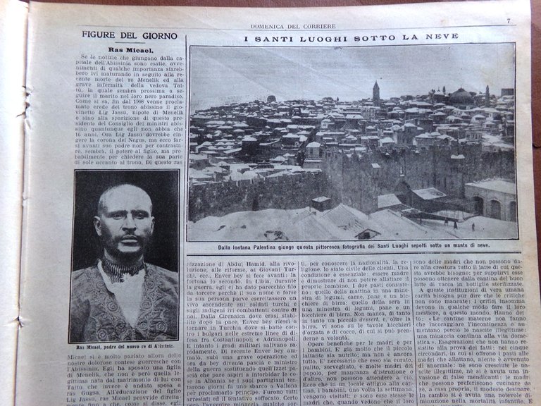 La Domenica del Corriere 18 Gennaio 1914 Alluvione Scicli Neve …