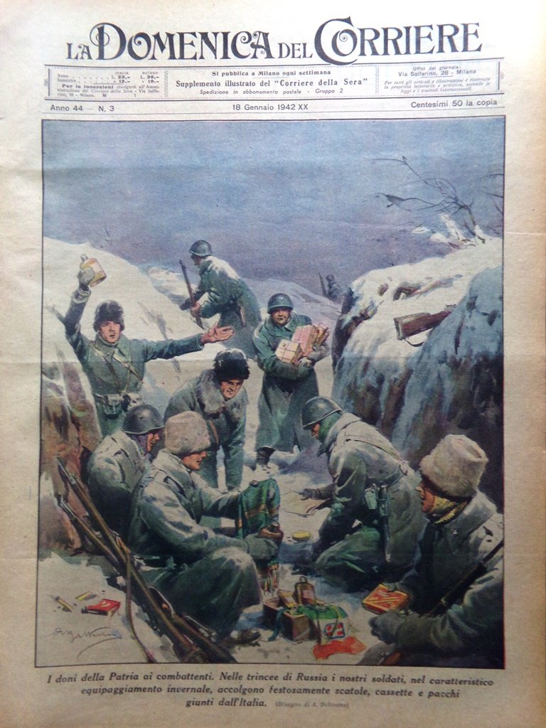 La Domenica del Corriere 18 Gennaio 1942 WW2 Hirohito Petrolio …