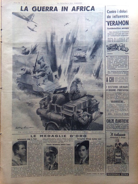 La Domenica del Corriere 18 Gennaio 1942 WW2 Hirohito Petrolio …