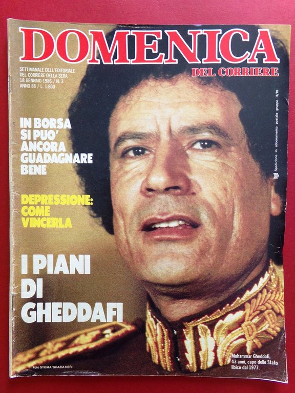 La Domenica del Corriere 18 Gennaio 1986 Beuron Rock Gheddafi … | Immagine Gallery 1