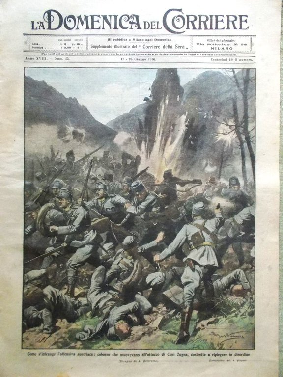 La Domenica del Corriere 18 Giugno 1916 WW1 Yuan Shikai … | Immagine Gallery 1