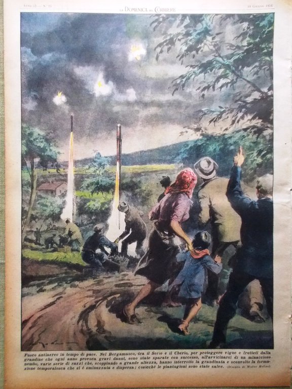 La Domenica del Corriere 18 Giugno 1950 Pinza Spalla Armi …