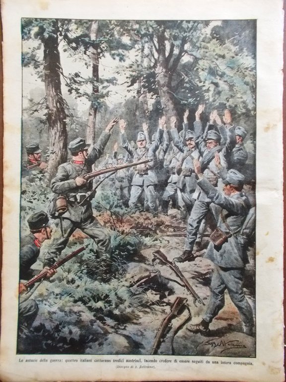 La Domenica del Corriere 18 Luglio 1915 WW1 D'Annunzio Veterani …