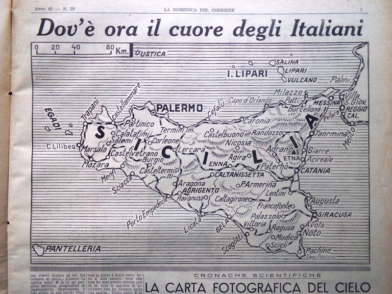La Domenica del Corriere 18 Luglio 1943 WW2 Lavoro Sicilia …