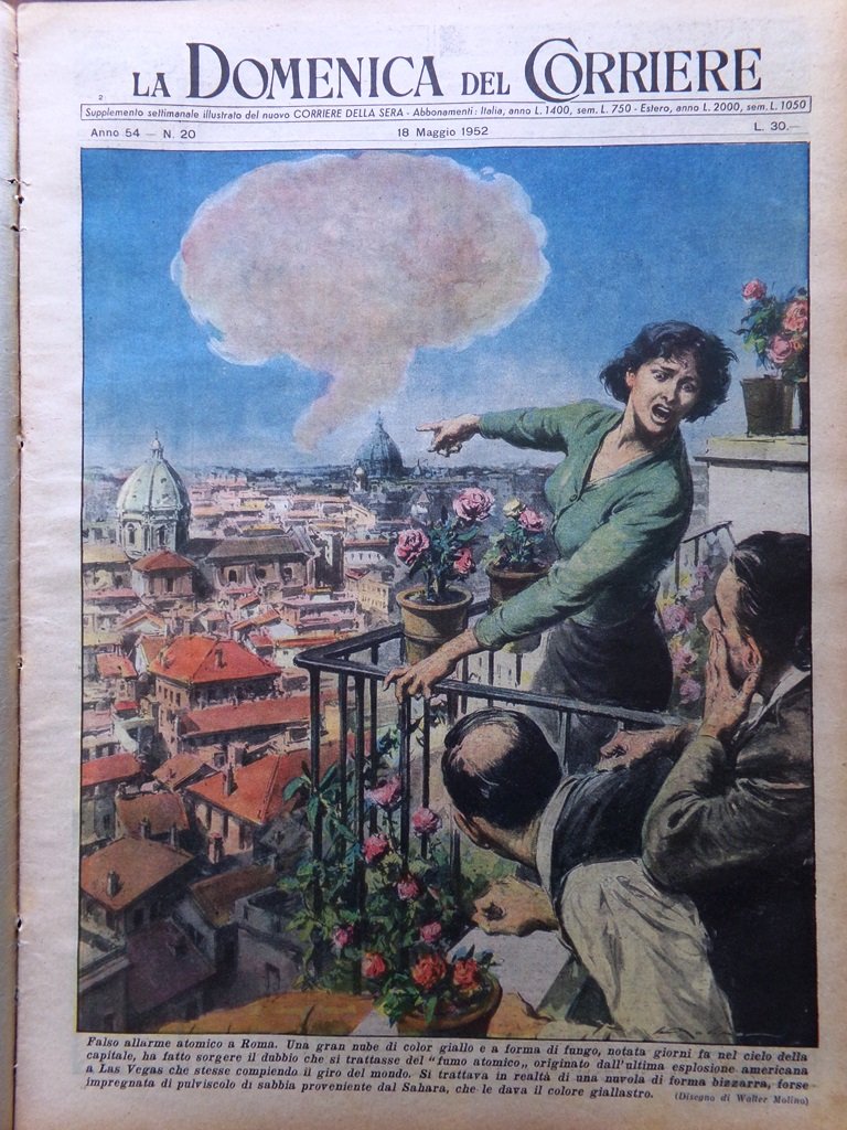 La Domenica del Corriere 18 Maggio 1952 Montessori Leonardo da … | Immagine principale