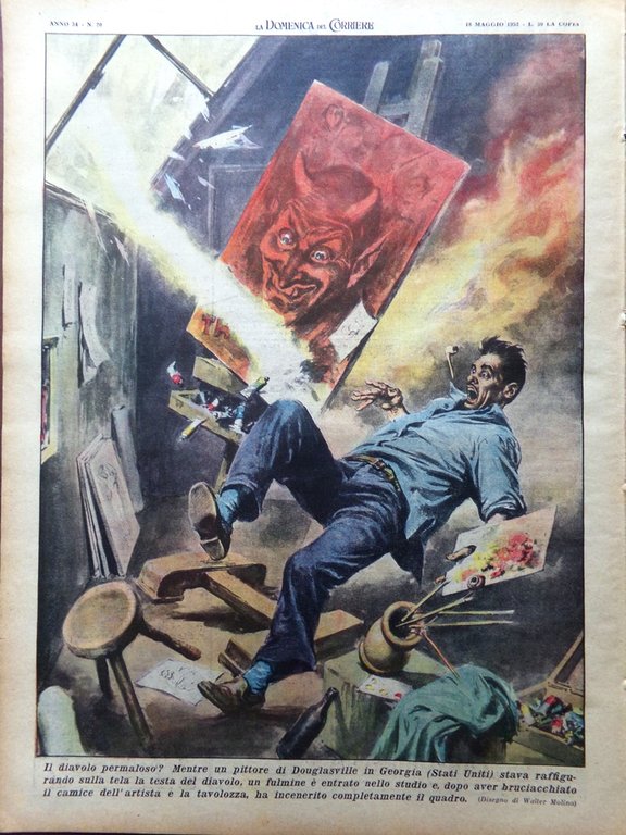 La Domenica del Corriere 18 Maggio 1952 Montessori Leonardo da … | Immagine Gallery 3