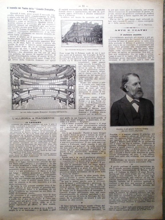 La Domenica del Corriere 18 Marzo 1900 Verdi Joachim Atletica …