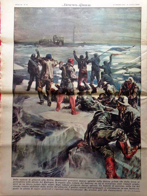 La Domenica del Corriere 18 Marzo 1956 Testoni Pio XII …