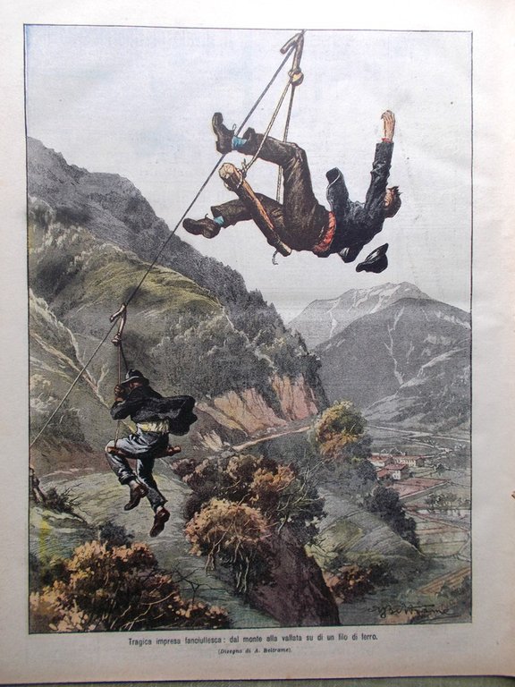 La Domenica del Corriere 18 Novembre 1906 Edison Lutin Tunnel …