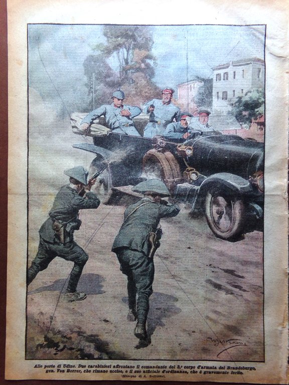 La Domenica del Corriere 18 Novembre 1917 WW1 Intesa Comando …