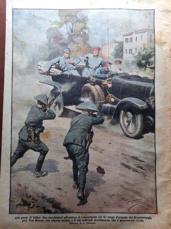 La Domenica del Corriere 18 Novembre 1917 WW1 Intesa Comando …