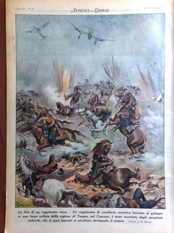 La Domenica del Corriere 18 Ottobre 1942 WW2 Egitto Stalingrad …