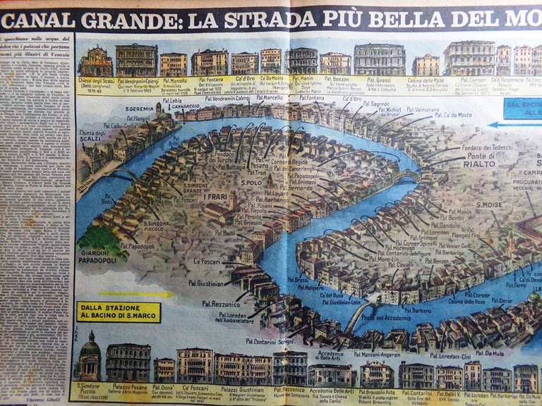 La Domenica del Corriere 18 Settembre 1955 Canal Grande Cavicchi …