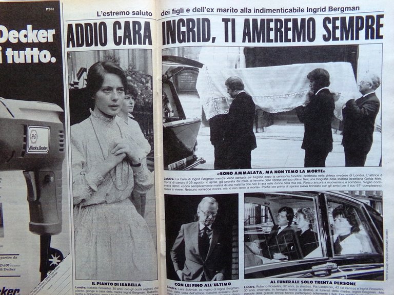 La Domenica del Corriere 18 Settembre 1982 Strage via Carini …