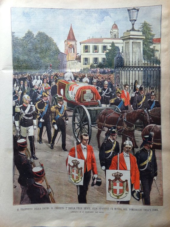 La Domenica del Corriere 19 Agosto 1900 Assassinio Re Umberto …
