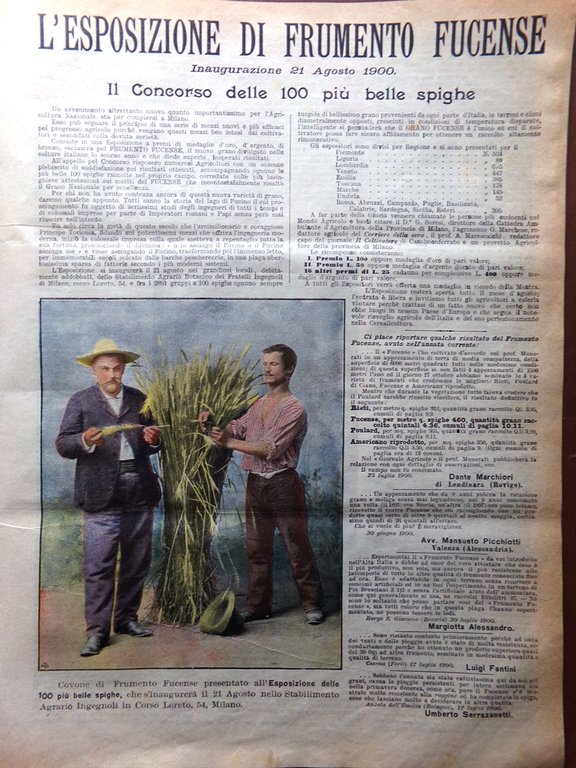 La Domenica del Corriere 19 Agosto 1900 Assassinio Re Umberto …