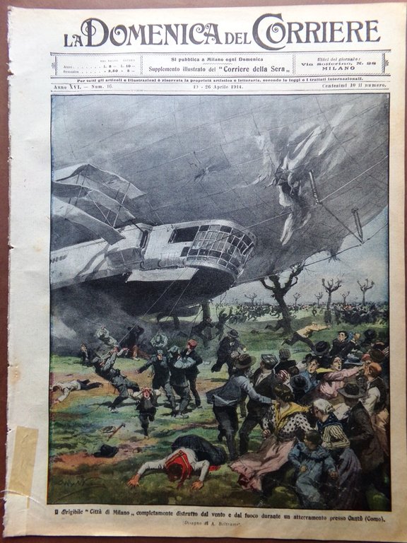 La Domenica del Corriere 19 Aprile 1914 Heyse Mercato Torino … | Immagine Gallery 1