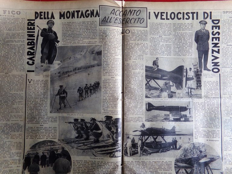 La Domenica del Corriere 19 Aprile 1936 Carabinieri Desenzano Alfieri …