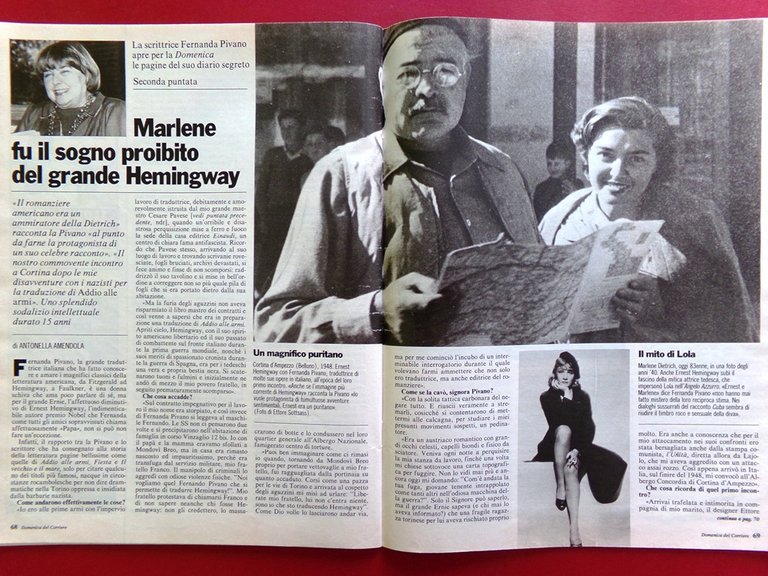 La Domenica del Corriere 19 Aprile 1986 Bergman Reagan Guardie …