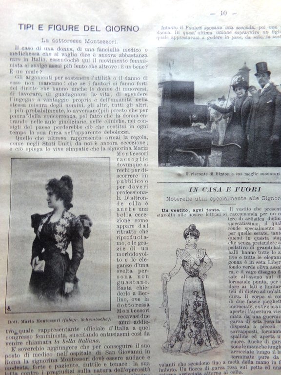 La Domenica del Corriere 19 Febbraio 1899 Montessori Duca Abruzzi …