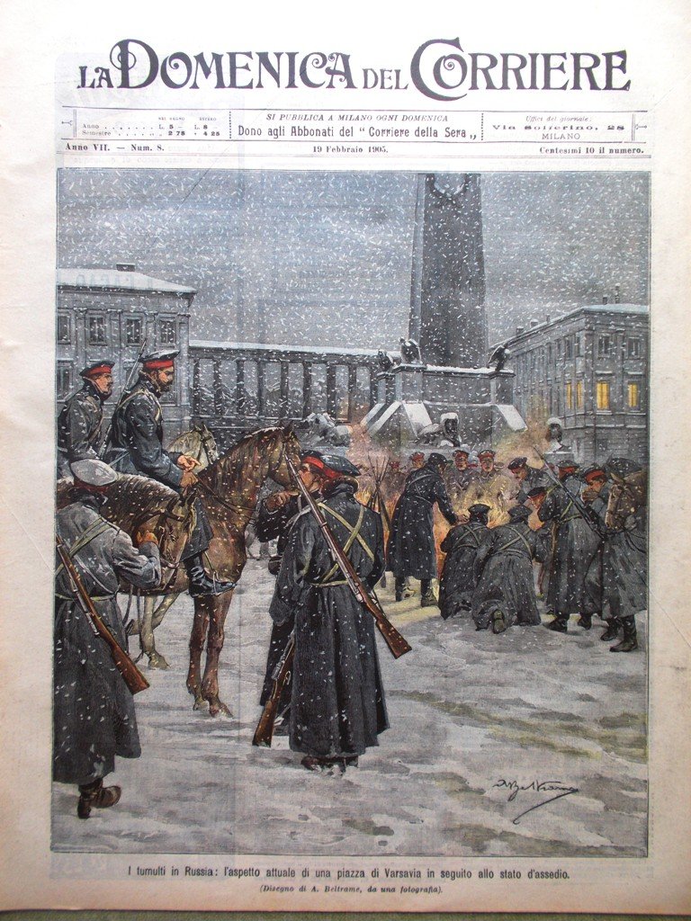 La Domenica del Corriere 19 Febbraio 1905 Madonna Seggiola Ponti … | Immagine principale