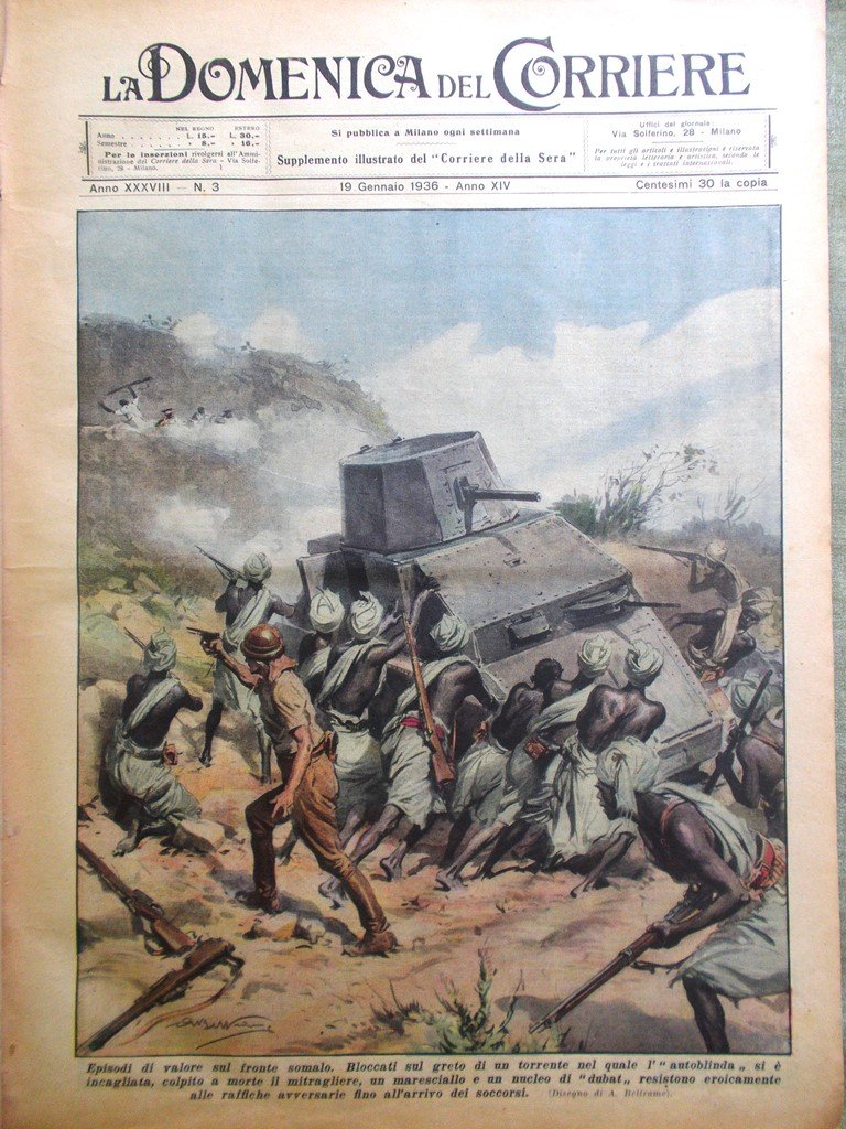 La Domenica del Corriere 19 Gennaio 1936 Ospedale Milano Carnera …