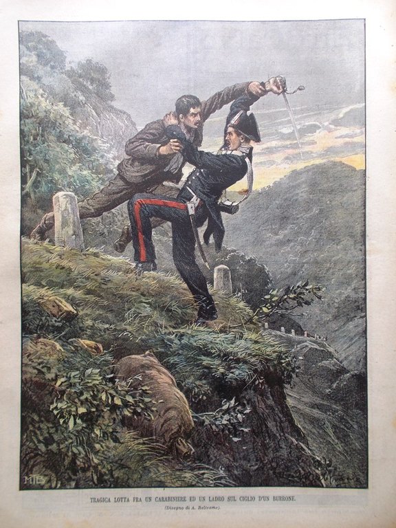 La Domenica del Corriere 19 Giugno 1904 Trombetta Mandrin Elettrico …