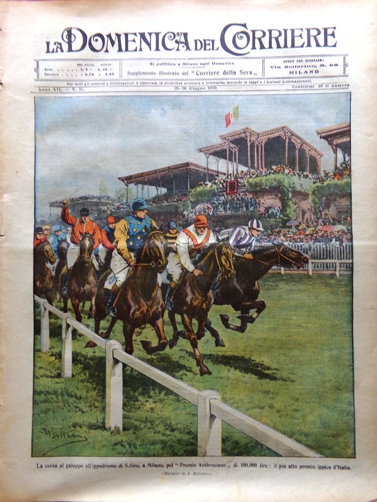 La Domenica del Corriere 19 Giugno 1910 Mary Scott Eduardo … | Immagine principale