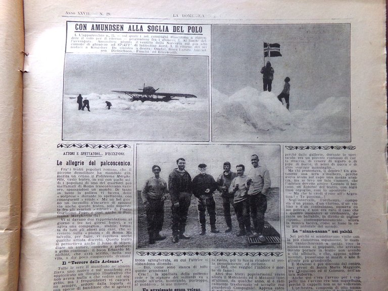 La Domenica del Corriere 19 Luglio 1925 Amundsen Polo Fotografia …